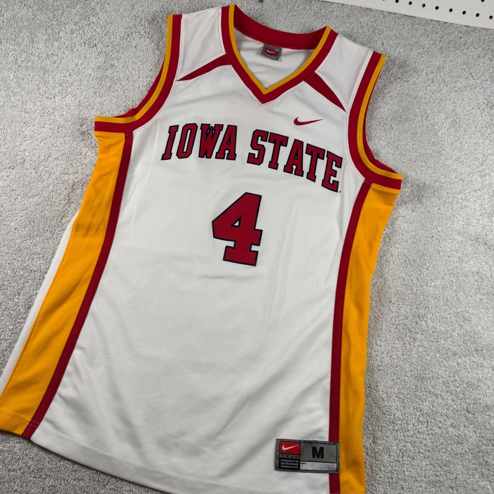 Iowa State Cyclones Basketball Jersey Adult M Nike White NCAA #4